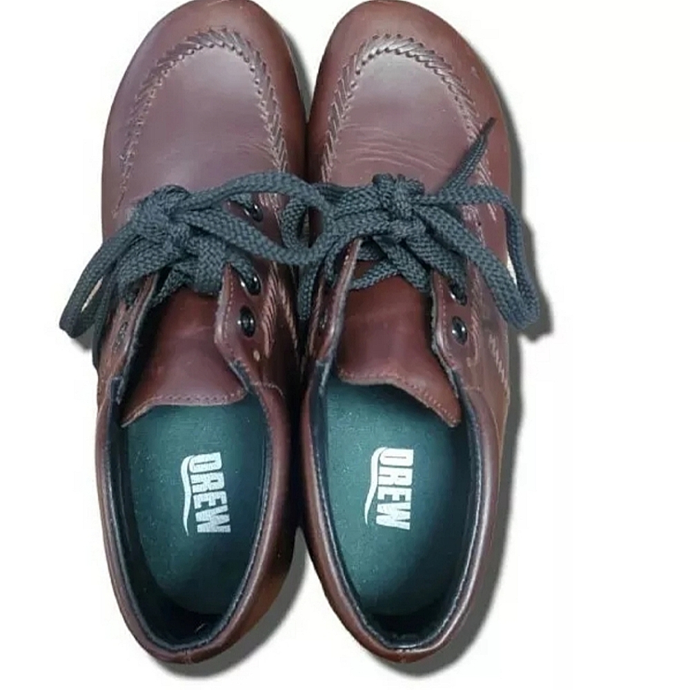 DREW Womens Comfort Casual Shoes Wine Leather fitter virbam Oxfords walking Shoe